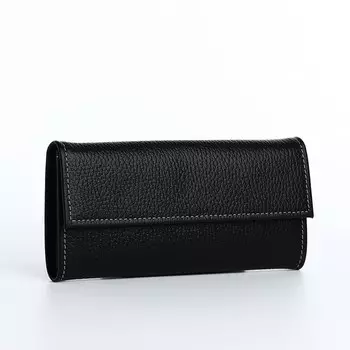 Кошелёк женский на кнопке, цвет чёрный
