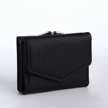 Кошелёк женский на кнопке 10.53.58.5 см, чёрный