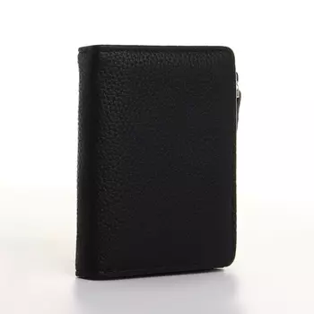 Кошелёк женский на кнопке, 11.529 см, однотонный, чёрный