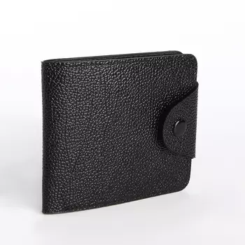 Портмоне мужское на кнопке, цвет чёрный