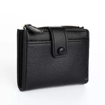 Кошелёк женский на кнопке, цвет чёрный