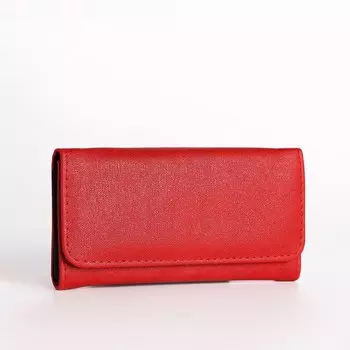 Кошелёк женский на кнопке, цвет красный