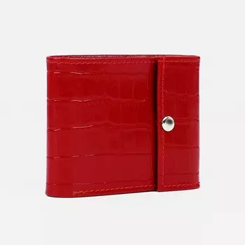 Кошелёк женский на кнопке, цвет красный