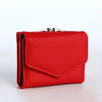 Кошелёк женский на кнопке 10.53.58.5 см, красный
