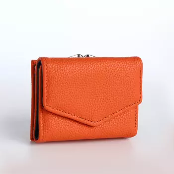 Кошелёк женский на кнопке 10.53.58.5 см, оранжевый