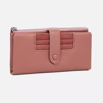 Кошелёк женский на кнопке, цвет пудровый