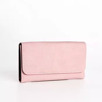 Кошелёк женский на кнопке, 18.52.59 см, розовый