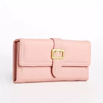 Кошелёк женский на кнопке, 19.53.59.5 см, розовый