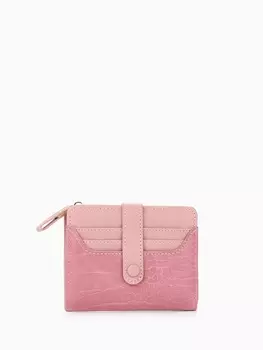 Кошелёк женский на кнопке, цвет розовый
