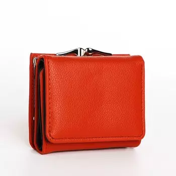 Кошелёк женский на кнопке, цвет рыжий