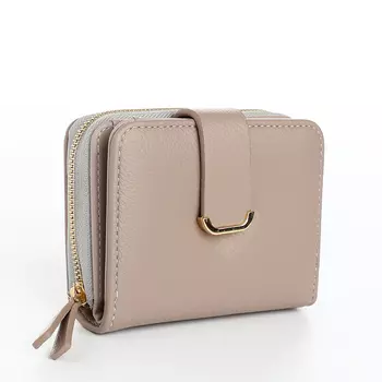 Кошелёк женский на кнопке, цвет серый