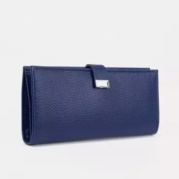 Кошелёк женский «Кайман» на кнопке, 1919 см, синий