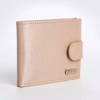 Кошелёк женский на кнопке, TEXTURA, цвет пудра
