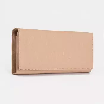 Кошелёк женский на магнитах, цвет бежевый