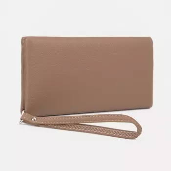 Кошелёк женский на магнитах, цвет бежевый