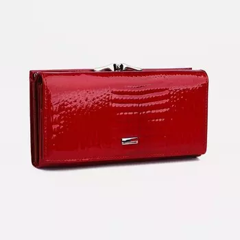 Кошелёк женский на магнитах, цвет красный