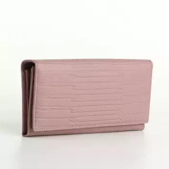 Кошелёк женский на магнитах, цвет розовый