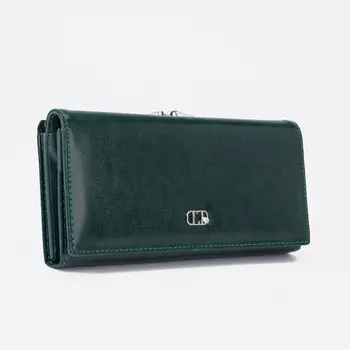 Кошелёк женский на магнитах, цвет зелёный