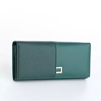 Кошелёк женский на магнитах, цвет зелёный