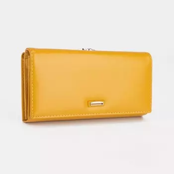 Кошелёк женский на магнитах, цвет жёлтый