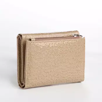 Кошелёк женский на магните, цвет бежевый