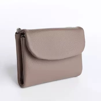 Кошелёк женский на магните, цвет бежевый