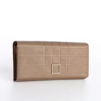 Кошелёк женский на магните, цвет бежевый