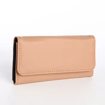 Кошелёк женский на магните, 19.51.59.5 см, бежевый