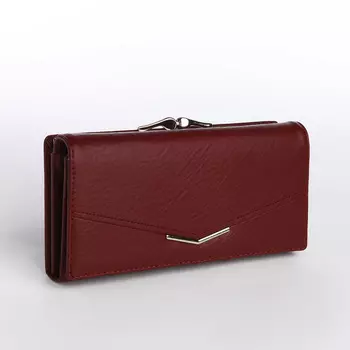 Кошелёк женский на магните, цвет бордовый