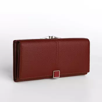 Кошелёк женский на магните, цвет бордовый
