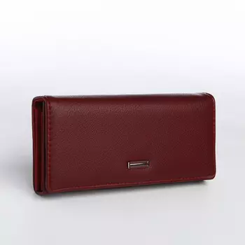 Кошелёк женский на магните, цвет бордовый