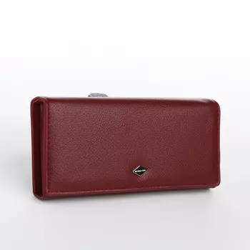 Кошелёк женский на магните, цвет бордовый