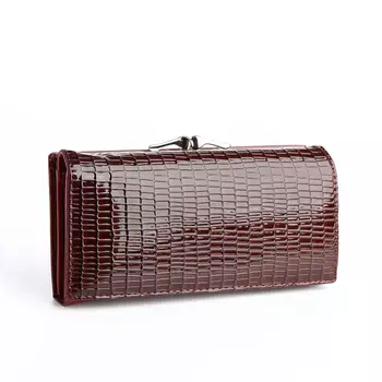 Кошелёк женский на магните, цвет бордовый