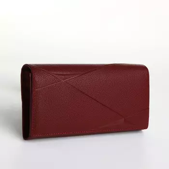 Кошелёк женский на магните, цвет бордовый