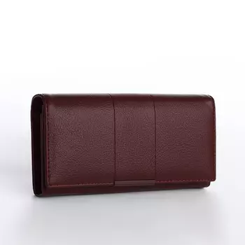 Кошелёк женский на магните, цвет бордовый