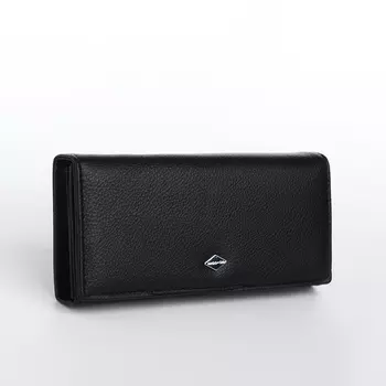 Кошелёк женский на магните, цвет чёрный