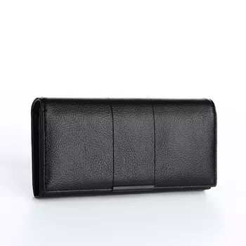 Кошелёк женский на магните, цвет чёрный