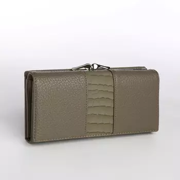 Кошелёк женский на магните, цвет хаки