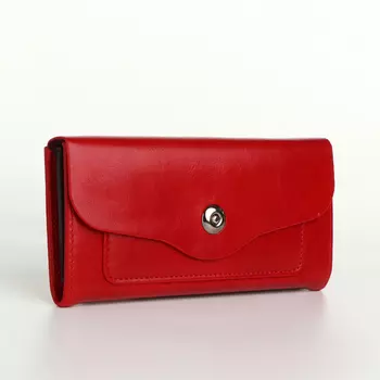 Кошелёк женский на магните, цвет красный