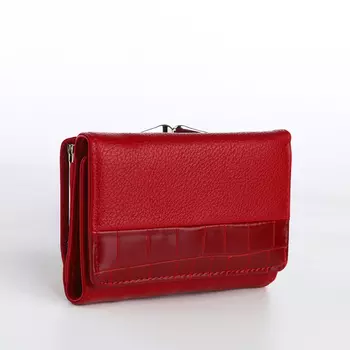 Кошелёк женский на магните, цвет красный