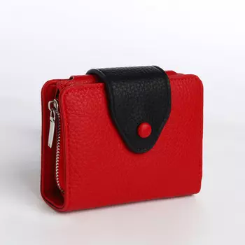 Кошелёк женский на магните, цвет красный