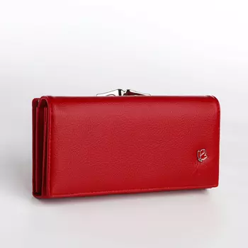 Кошелёк женский на магните, цвет красный