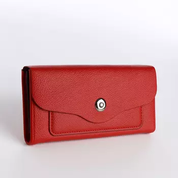 Кошелёк женский на магните, цвет красный