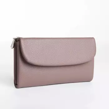 Кошелёк женский на магните, цвет пудровый