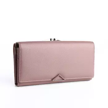 Кошелёк женский на магните, цвет пудровый