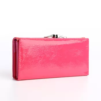 Кошелёк женский на магните, цвет розовый