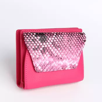 Кошелёк женский на магните, цвет розовый