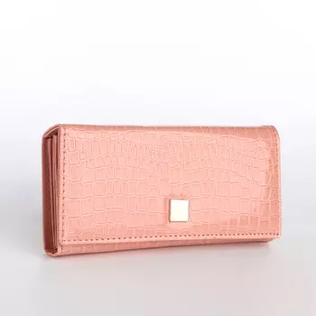 Кошелёк женский на магните, цвет розовый