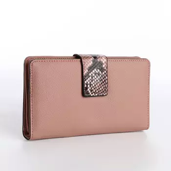 Кошелёк женский на магните, цвет розовый