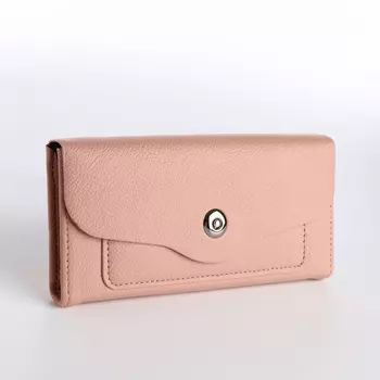 Кошелёк женский на магните, цвет розовый